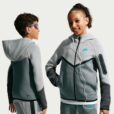 Nike Sportswear Tech Fleece Big Kids' Full-Zip Hoodie. Nike.com